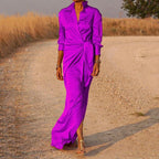 Stylish Women's Summer Dress Featuring a Wrap Neck Design