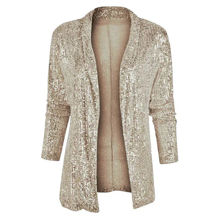 Sequin-Decorated Blazer Vest