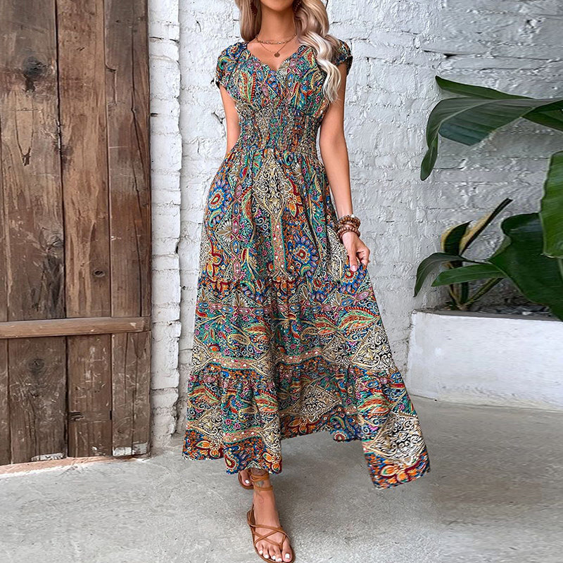 Vintage-Inspired Bohemian Maxi Dress
