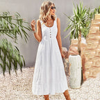 Joebelle Sleeveless Midi Dress for Summer