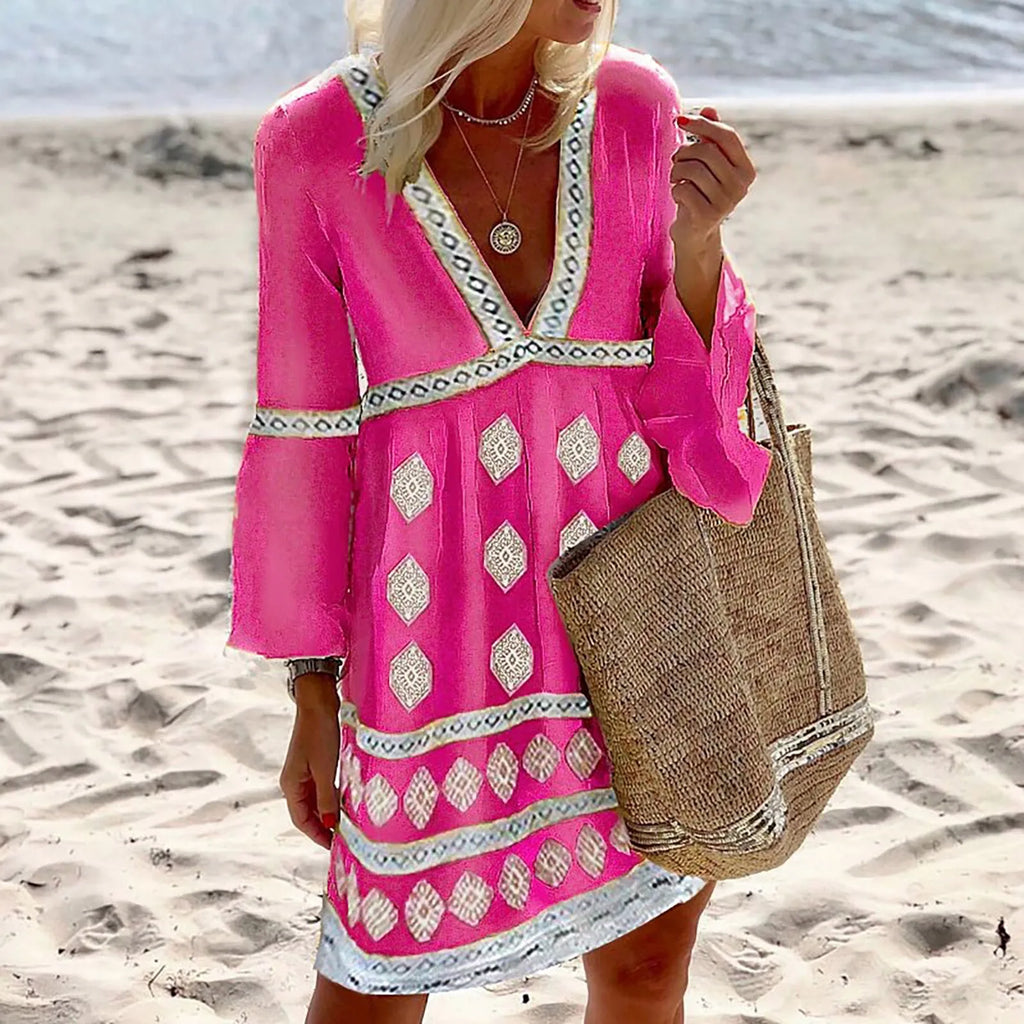 Easygoing Summer Dress with Batwing Sleeves