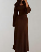 Women's Noemie Long Sleeve Bodycon Dress featuring Round Neckline