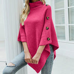 Stylish Turtleneck Poncho