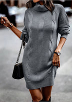 Women's Ribbed Knit Sweater Dress
