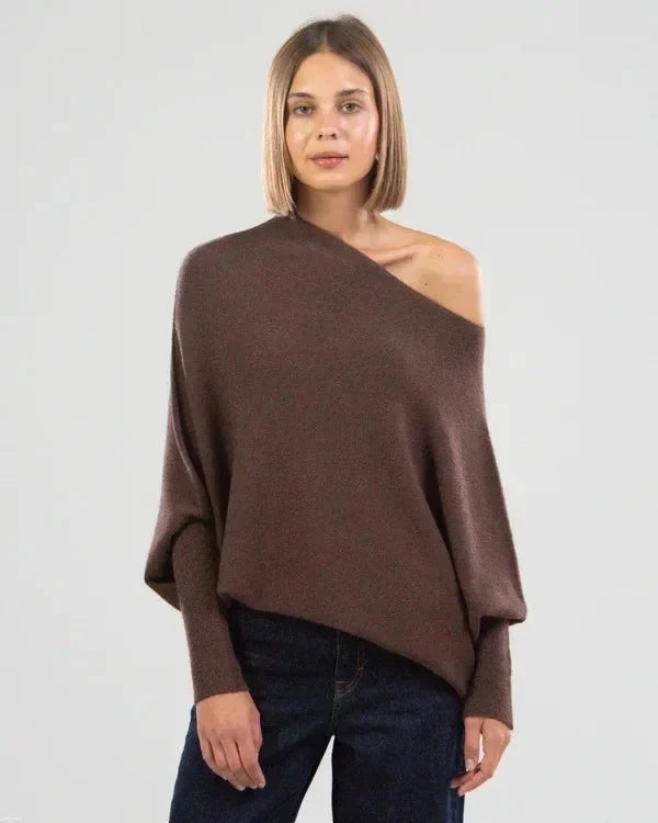 Paulina Asymmetrical Draped Sweater
