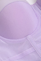 Underwire Mesh Bustier Blouse