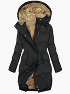 Olivia | Women’s Long Quilted Hooded Winter Coat