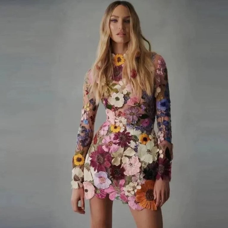 Unique Handmade Floral Dress