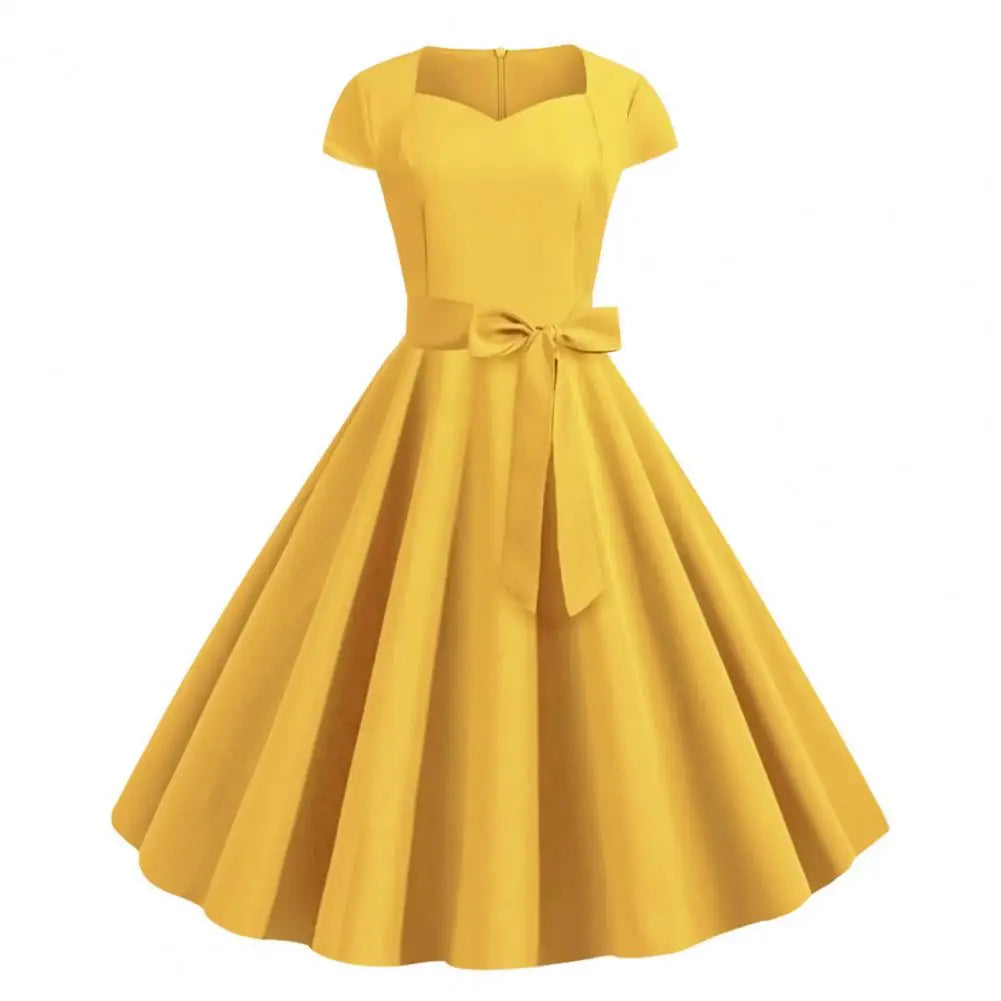 Sacha - Bright Yellow 1950s Vintage Dress