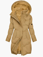 Olivia | Women’s Long Quilted Hooded Winter Coat