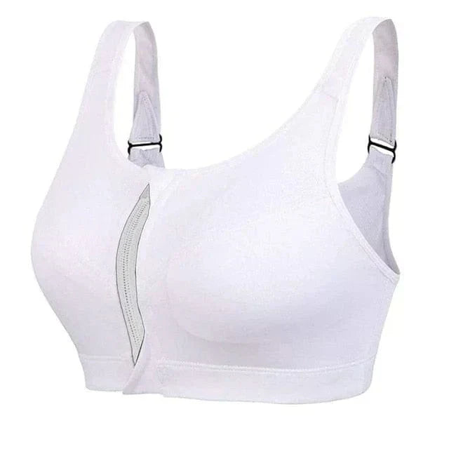 Plus Size Sports Bra with Unique Zipper Feature