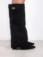 Emily | Women’s Leather Thigh-High Boots with Buckle